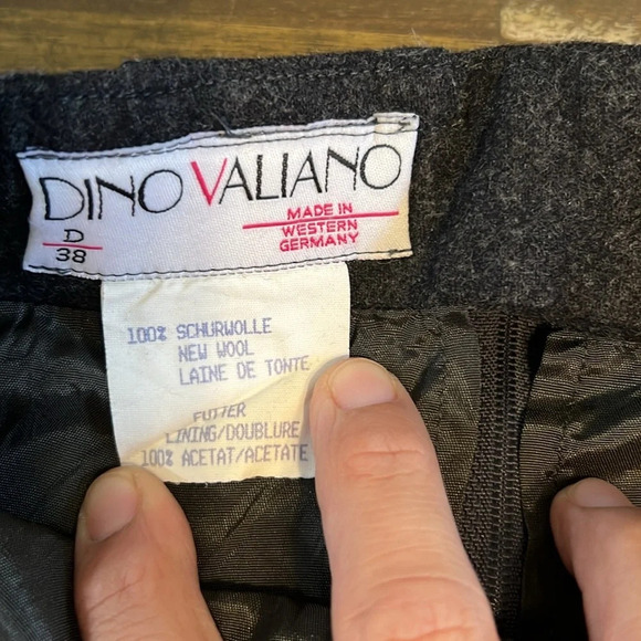 Dino Valiano Vintage Wool Skirt Gray Long Line High Waisted Pleated 38 D Small - Picture 8 of 12